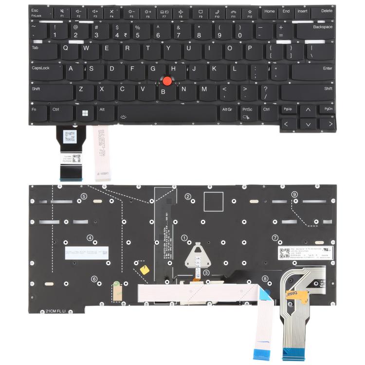US Version Backlit Laptop Keyboard with Pointing for Lenovo ThinkPad T14s Gen 2 P1 GEN4 X1 Extreme Gen4(Black) - Replacement Keyboards by buy2fix | Online Shopping UK | buy2fix