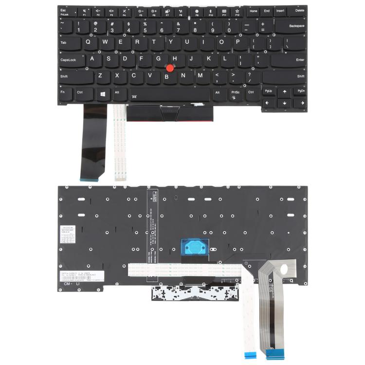 US Version Backlit Laptop Keyboard with Pointing for Lenovo Thinkpad E480 E485 E490 E495 E490S L380 L480 L390 L490 R480 R490 T480S T490 T495 01YP360(Black) - Replacement Keyboards by buy2fix | Online Shopping UK | buy2fix