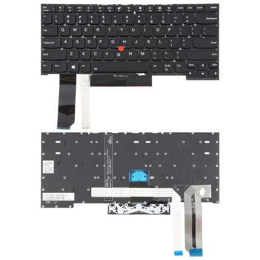 US Version Backlit Laptop Keyboard with Pointing for Lenovo Thinkpad E480 E485 E490 E495 E490S L380 L480 L390 L490 R480 R490 T480S T490 T495 01YP360(Black) - Replacement Keyboards by buy2fix | Online Shopping UK | buy2fix