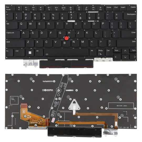 US Version Backlit Laptop Keyboard with Pointing for Lenovo IBM ThinkPad X1C X1 carbon 9th Gen9 10th Gen10 2021/2022 TP00129A TP00129B(Black)