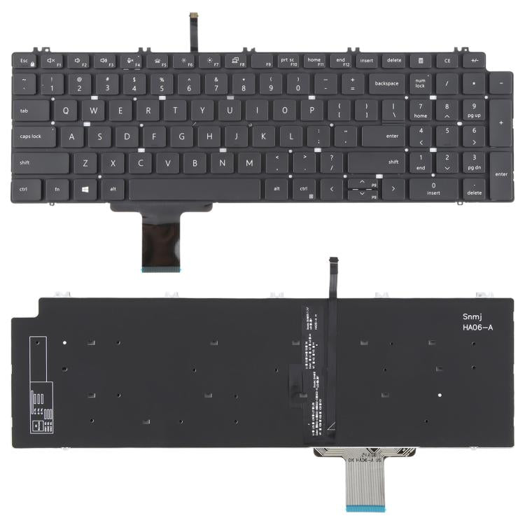 US Version Laptop Keyboard for Dell Precision 7550 7750 7560 7760(Black) - Replacement Keyboards by buy2fix | Online Shopping UK | buy2fix