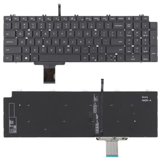 US Version Laptop Keyboard for Dell Precision 7550 7750 7560 7760(Black)