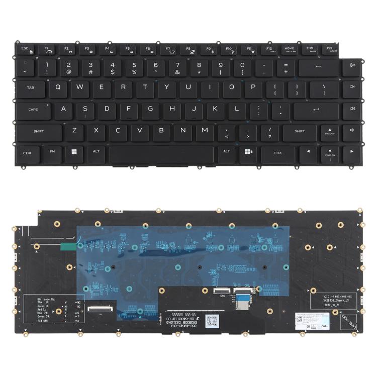US Version RGB Backlit Laptop Mechanical Keyboard for DELL M16 R1 X16 R1 R2 W0X5N5(Black) - Replacement Keyboards by buy2fix | Online Shopping UK | buy2fix