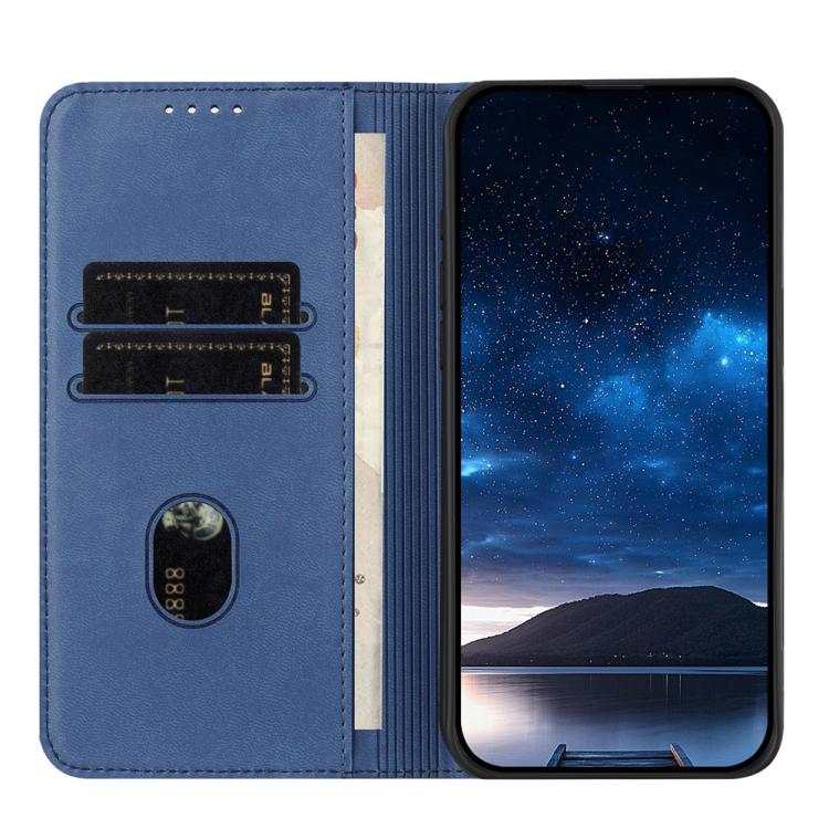 For iPhone 17 Strong Magnetic Frosted Flip Leather Phone Case(Royal Blue) - iPhone 17 Cases by buy2fix | Online Shopping UK | buy2fix