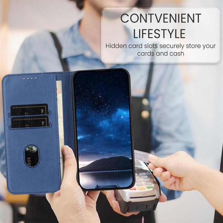 For iPhone 17 Strong Magnetic Frosted Flip Leather Phone Case(Royal Blue) - iPhone 17 Cases by buy2fix | Online Shopping UK | buy2fix