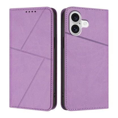 For iPhone 17 Strong Magnetic Frosted Flip Leather Phone Case(Light Purple) - iPhone 17 Cases by buy2fix | Online Shopping UK | buy2fix