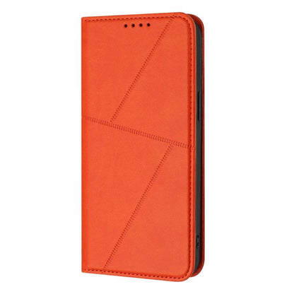 For iPhone 17 Strong Magnetic Frosted Flip Leather Phone Case(Orange) - iPhone 17 Cases by buy2fix | Online Shopping UK | buy2fix
