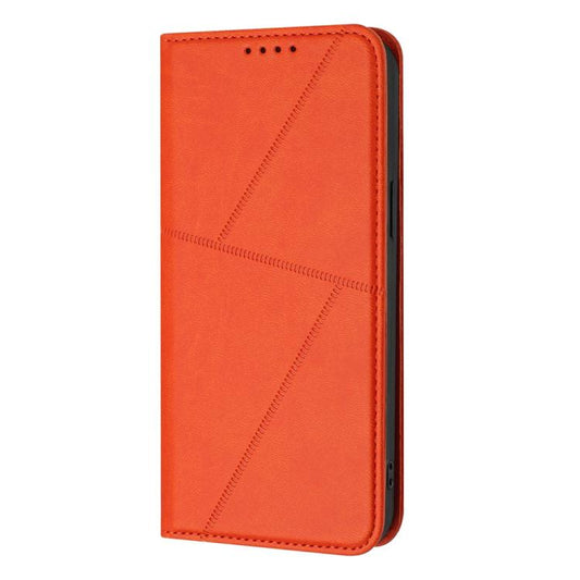 For iPhone 17 Strong Magnetic Frosted Flip Leather Phone Case(Orange) - iPhone 17 Cases by buy2fix | Online Shopping UK | buy2fix