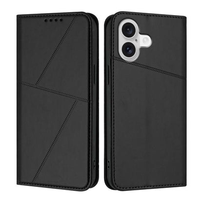 For iPhone 17 Strong Magnetic Frosted Flip Leather Phone Case(Black) - iPhone 17 Cases by buy2fix | Online Shopping UK | buy2fix