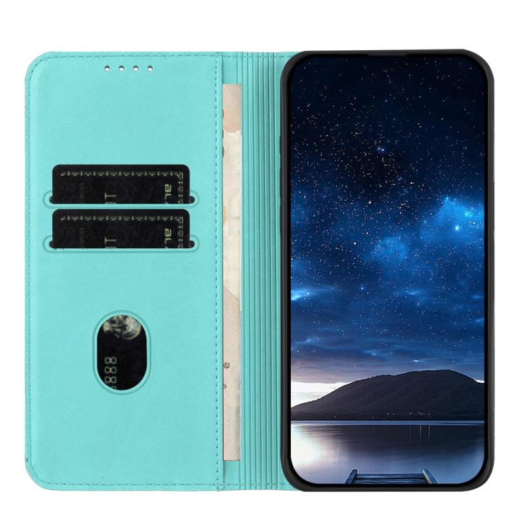 For iPhone 17 Strong Magnetic Frosted Flip Leather Phone Case(Light Blue) - iPhone 17 Cases by buy2fix | Online Shopping UK | buy2fix