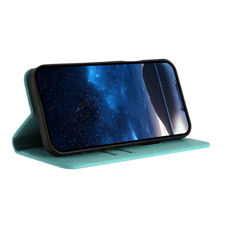 For iPhone 17 Strong Magnetic Frosted Flip Leather Phone Case(Light Blue) - iPhone 17 Cases by buy2fix | Online Shopping UK | buy2fix