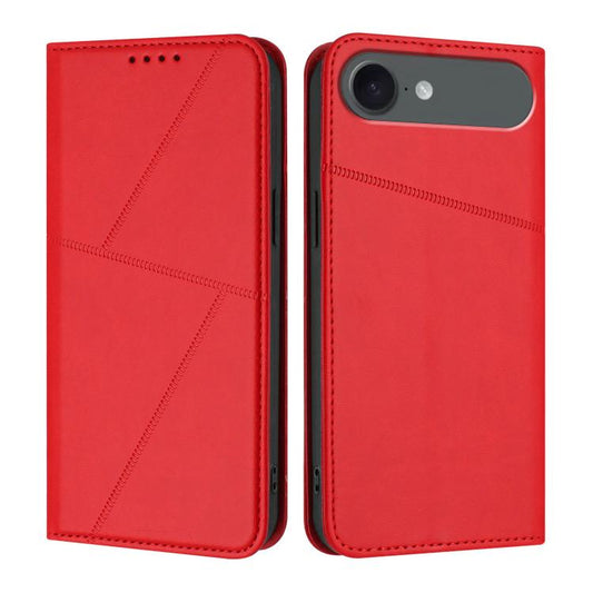 For iPhone 17 Air Strong Magnetic Frosted Flip Leather Phone Case(Red) - iPhone 17 Air Cases by buy2fix | Online Shopping UK | buy2fix