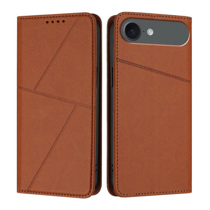 For iPhone 17 Air Strong Magnetic Frosted Flip Leather Phone Case(Coffee Color) - iPhone 17 Air Cases by buy2fix | Online Shopping UK | buy2fix