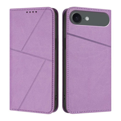For iPhone 17 Air Strong Magnetic Frosted Flip Leather Phone Case(Light Purple) - iPhone 17 Air Cases by buy2fix | Online Shopping UK | buy2fix