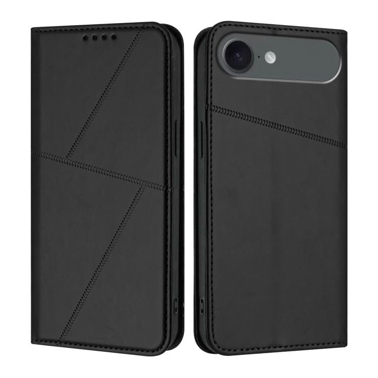 For iPhone Air Strong Magnetic Frosted Flip Leather Phone Case(Black) - iPhone Air Cases by buy2fix | Online Shopping UK | buy2fix