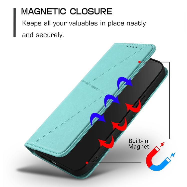 For iPhone Air Strong Magnetic Frosted Flip Leather Phone Case(Light Blue) - iPhone Air Cases by buy2fix | Online Shopping UK | buy2fix
