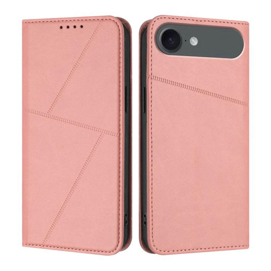 For iPhone 17 Air Strong Magnetic Frosted Flip Leather Phone Case(Pink) - iPhone 17 Air Cases by buy2fix | Online Shopping UK | buy2fix
