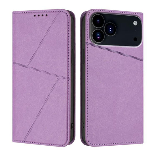 For iPhone 18 Pro / 17 Pro Strong Magnetic Frosted Flip Leather Phone Case(Light Purple)