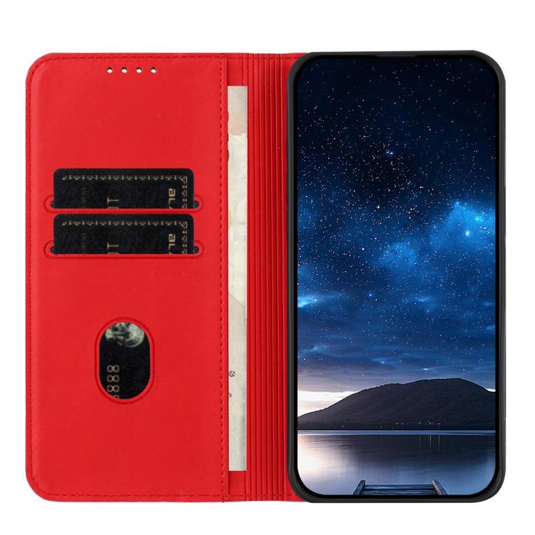 For iPhone 17 Pro Max Strong Magnetic Frosted Flip Leather Phone Case(Red) - iPhone 17 Pro Max Cases by buy2fix | Online Shopping UK | buy2fix