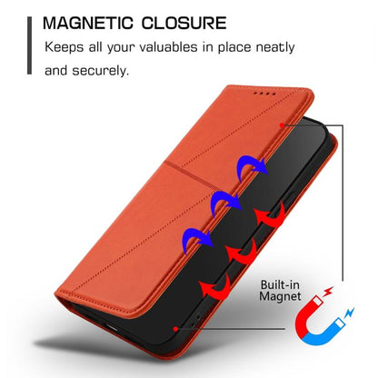 For iPhone 17 Pro Max Strong Magnetic Frosted Flip Leather Phone Case(Orange) - iPhone 17 Pro Max Cases by buy2fix | Online Shopping UK | buy2fix