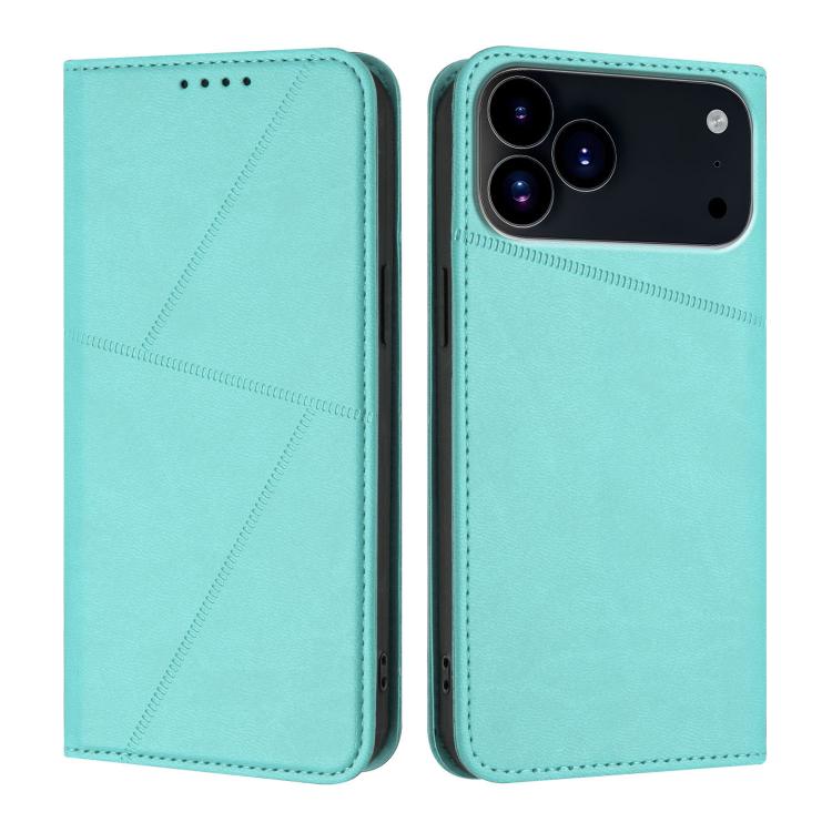 For iPhone 17 Pro Max Strong Magnetic Frosted Flip Leather Phone Case(Light Blue) - iPhone 17 Pro Max Cases by buy2fix | Online Shopping UK | buy2fix