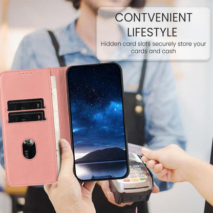 For iPhone 17 Pro Max Strong Magnetic Frosted Flip Leather Phone Case(Pink) - iPhone 17 Pro Max Cases by buy2fix | Online Shopping UK | buy2fix