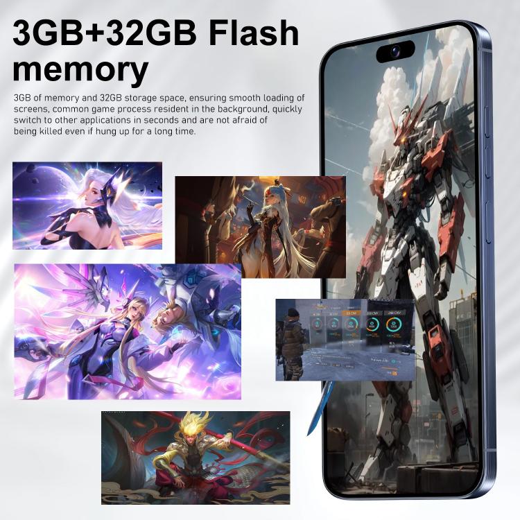 I16 Pro Max / VD1, 3GB+32GB, 6.8 inch Android 10 MTK6753 Octa Core, Network: 4G, Dual SIM, Plug:AU Plug(Black) -  by buy2fix | Online Shopping UK | buy2fix