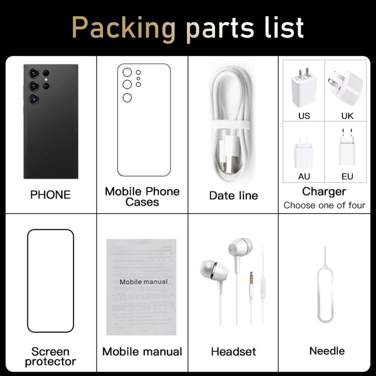 S24 Ultra / S7, 4GB+128GB, 6.75 inch Android 10 MTK6750 Octa Core, Network: 4G, Dual SIM, Plug:AU Plug(Orange) -  by buy2fix | Online Shopping UK | buy2fix