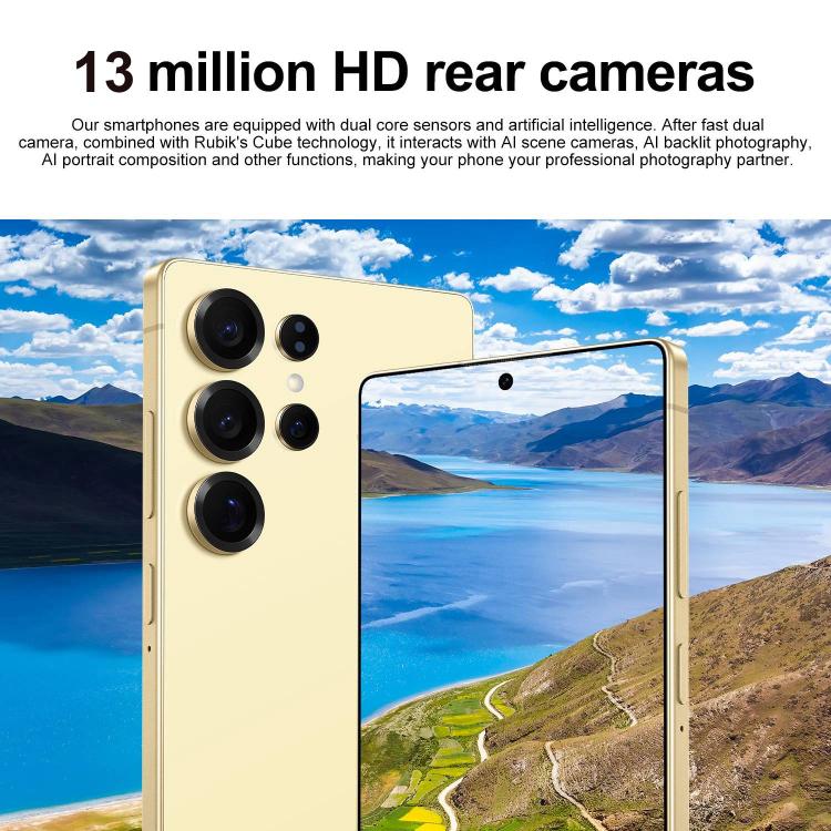 S25 Ultra / S11, 4GB+64GB, 6.75 inch Android 12 MTK6762 Octa Core, Network: 4G, Dual SIM, Plug:EU Plug(Yellow) -  by buy2fix | Online Shopping UK | buy2fix