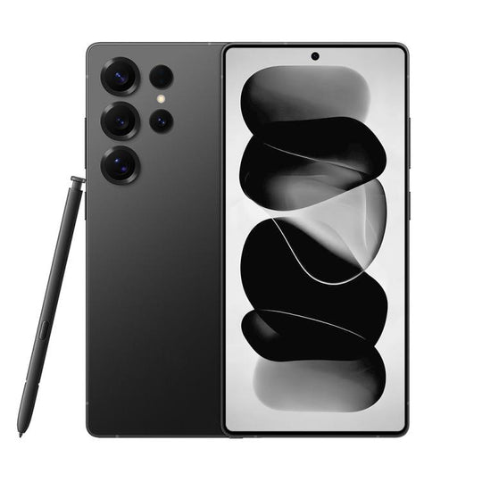 S25 Ultra / Q25, 4GB+64GB, 6.75 inch Android 12 MTK6762 Octa Core, Network: 4G, Dual SIM, with Stylus Pen, Plug:US Plug(Titanium Black)
