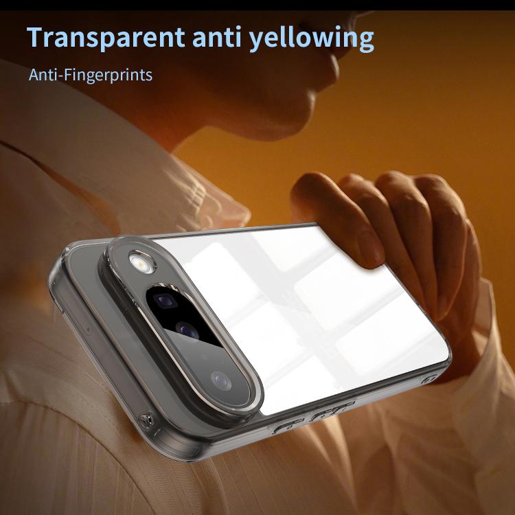 For Google Pixel 10 PC Hybrid TPU Airbag Shockproof Phone Case(Transparent Black) - Google Cases by buy2fix | Online Shopping UK | buy2fix