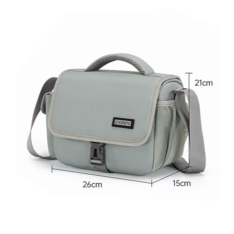 CADeN D27-1 Portable Digital Camera Bag with Strap, Size:26 x 21 x 15cm Grey - Strap Satchel by CADeN | Online Shopping UK | buy2fix