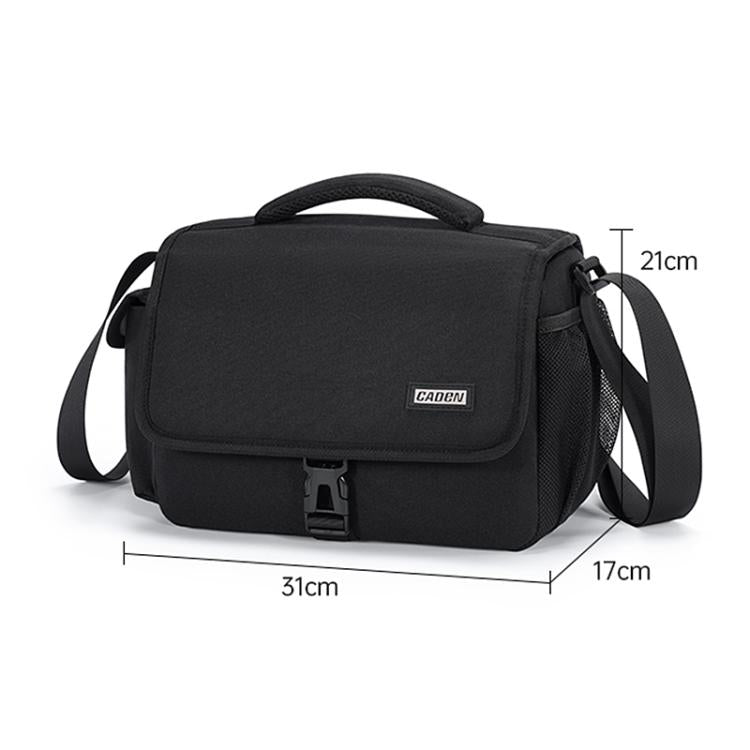 CADeN D27-1 Portable Digital Camera Bag with Strap, Size:31 x 21 x 17cm Black - Strap Satchel by CADeN | Online Shopping UK | buy2fix