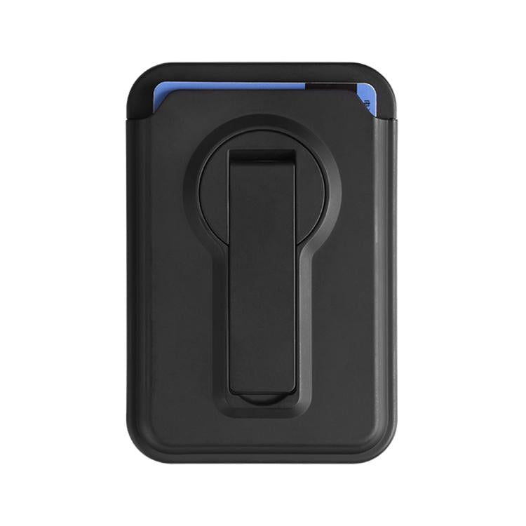 Magnetic Foldable 360 Degree Rotating Bracket Card Bag(Black) - Adhesive Card Holders by buy2fix | Online Shopping UK | buy2fix