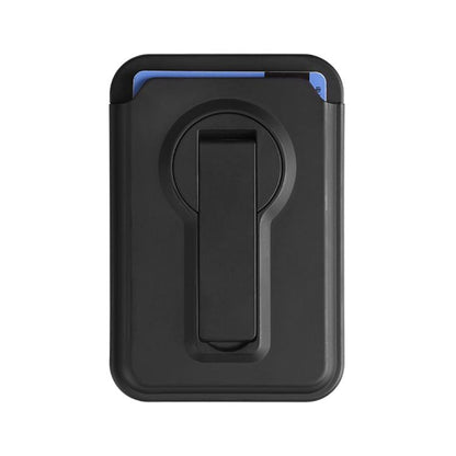 Magnetic Foldable 360 Degree Rotating Bracket Card Bag(Black) - Adhesive Card Holders by buy2fix | Online Shopping UK | buy2fix