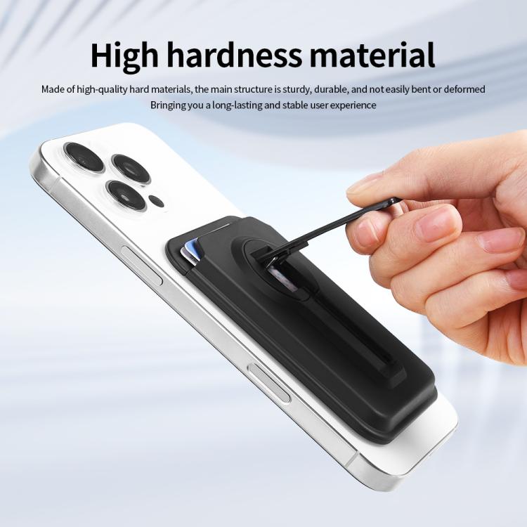 Magnetic Foldable 360 Degree Rotating Bracket Card Bag(Black) - Adhesive Card Holders by buy2fix | Online Shopping UK | buy2fix