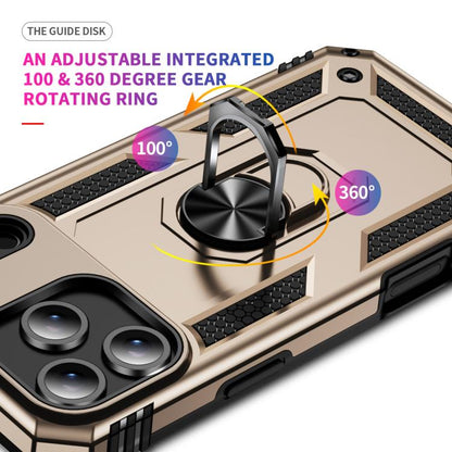 For iPhone 17 Air Shockproof TPU Hybrid PC Phone Case with Holder(Gold) - iPhone 17 Air Cases by buy2fix | Online Shopping UK | buy2fix