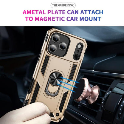 For iPhone 17 Air Shockproof TPU Hybrid PC Phone Case with Holder(Gold) - iPhone 17 Air Cases by buy2fix | Online Shopping UK | buy2fix