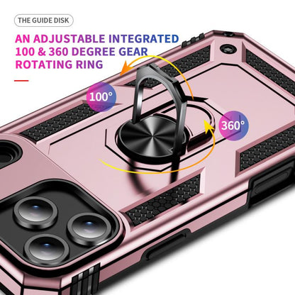 For iPhone 17 Air Shockproof TPU Hybrid PC Phone Case with Holder(Rose Gold) - iPhone 17 Air Cases by buy2fix | Online Shopping UK | buy2fix