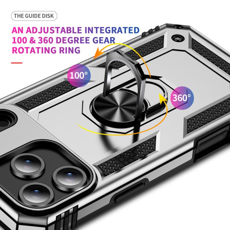 For iPhone 17 Air Shockproof TPU Hybrid PC Phone Case with Holder(Silver) - iPhone 17 Air Cases by buy2fix | Online Shopping UK | buy2fix