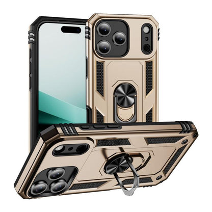 For iPhone 17 Pro Shockproof TPU Hybrid PC Phone Case with Holder(Gold) - iPhone 17 Pro Cases by buy2fix | Online Shopping UK | buy2fix