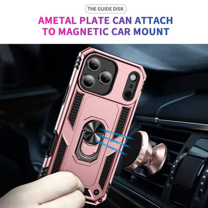 For iPhone 17 Pro Shockproof TPU Hybrid PC Phone Case with Holder(Rose Gold) - iPhone 17 Pro Cases by buy2fix | Online Shopping UK | buy2fix