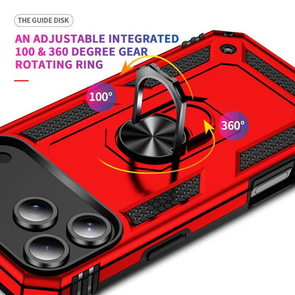 For iPhone 17 Pro Max Shockproof TPU Hybrid PC Phone Case with Holder(Red) - iPhone 17 Pro Max Cases by buy2fix | Online Shopping UK | buy2fix