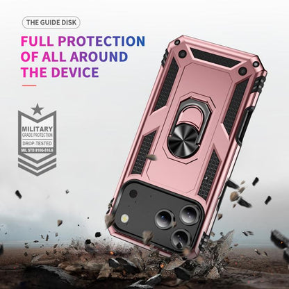 For iPhone 17 Pro Max Shockproof TPU Hybrid PC Phone Case with Holder(Rose Gold) - iPhone 17 Pro Max Cases by buy2fix | Online Shopping UK | buy2fix