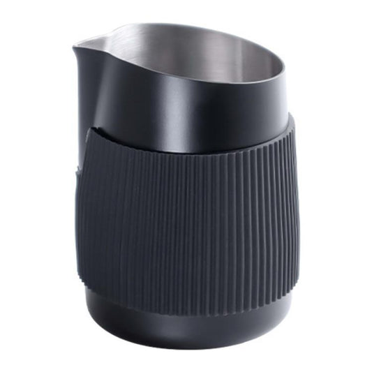 420ml Stainless Steel Latte Art Cup Oblique Mouth Anti-scalding Coffee Milk Foaming Cylinder with Scale(Black) - Coffee Machine Parts by buy2fix | Online Shopping UK | buy2fix