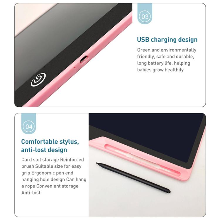 16 inch Rechargeable Children Drawing Board LCD Writing Tablet, Style:Blue / Color Writing -  by buy2fix | Online Shopping UK | buy2fix
