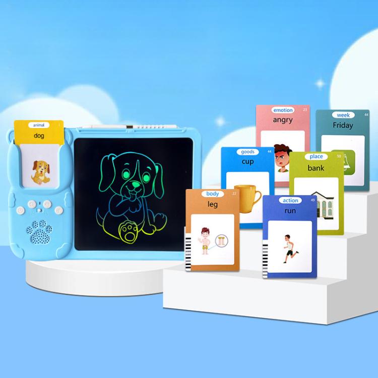 8.5 inch Children Early Education Drawing Board Card English Audiobooks, Style:Blue / 255 Cards -  by buy2fix | Online Shopping UK | buy2fix