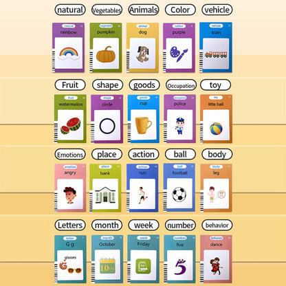 8.5 inch Children Early Education Drawing Board Card English Audiobooks, Style:Pink / 112 Cards -  by buy2fix | Online Shopping UK | buy2fix