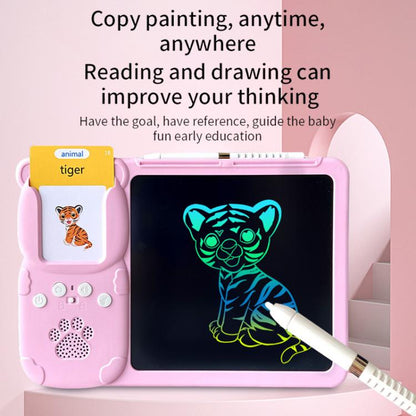 8.5 inch Children Early Education Drawing Board Card English Audiobooks, Style:Pink / 112 Cards -  by buy2fix | Online Shopping UK | buy2fix