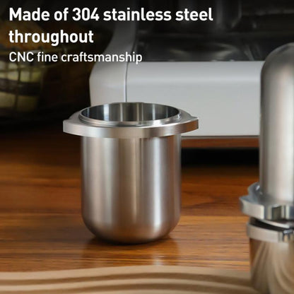 54mm Classic Coffee Machine Handle Stainless Steel Dosing Cup Mug Coffee Powder Feeder For Breville 8 Series - Coffee Machine Parts by buy2fix | Online Shopping UK | buy2fix